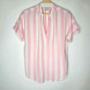 NWOT A New Day White & Pink Stripes Top Size S
